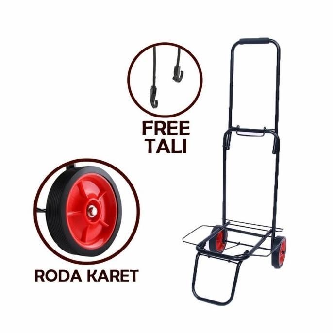 Troli Lipat Serbaguna Troli Barang Galon Gas Koper / Trolley Besi Portable Mini Kuat & Ringan Dengan