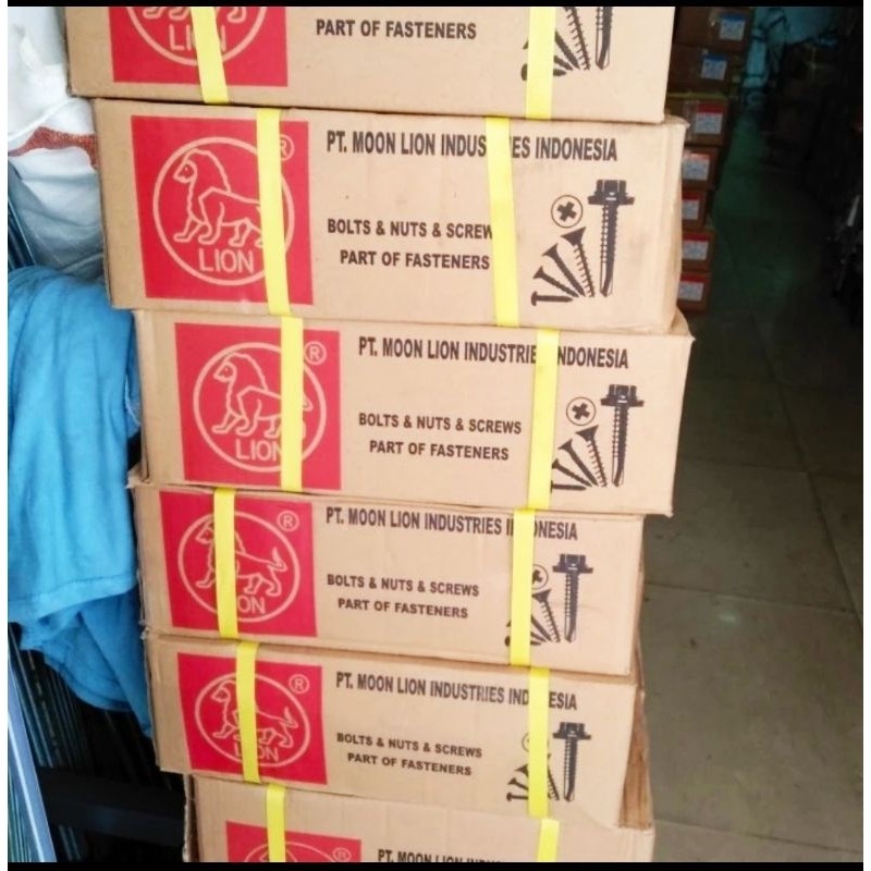 SEKRUP ROOFING KUNING 12X60 MOON LION/ SEKRUP ROOFING KUNING 6 CM MOON LION
