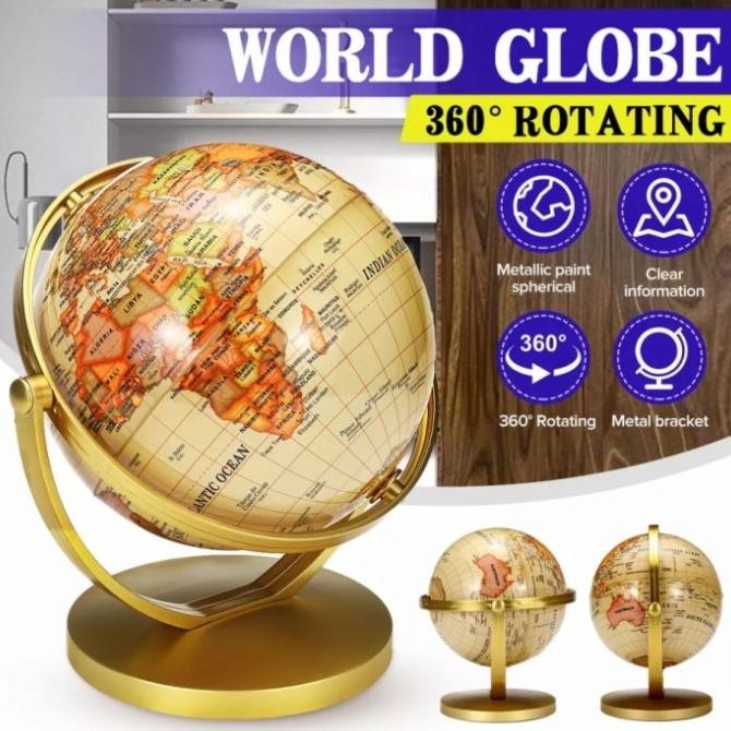 

Globe Bola Peta Dunia Colombus Masa Penjelajahan Bumi Gaya Vintage