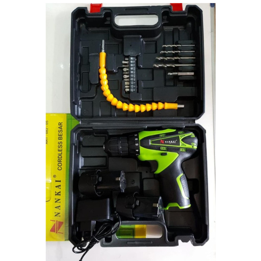 Jld 12V - Set Bor Obeng Bor Baterai 12 Volt 2 Baterai Cordlesss Drill