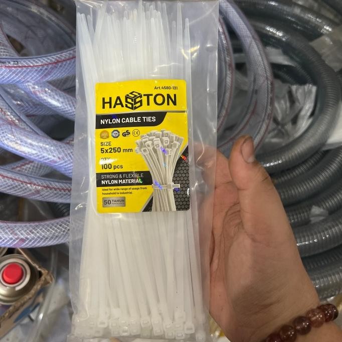 

KABEL TIES 25CM 5 X 250MM HASTON PROHEX - PUTIH SIAP KIRIM
