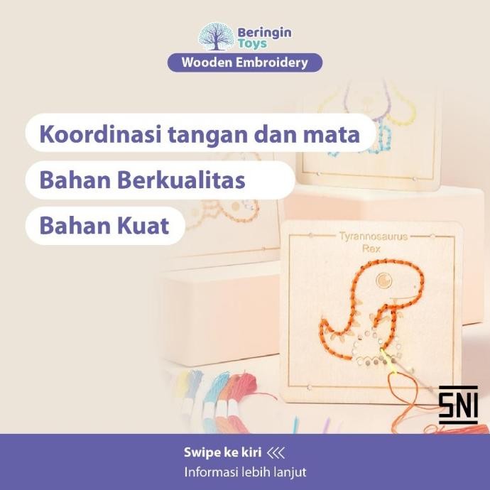 

WOODEN EMBROIDERY TOYS | MAINAN EDUKASI ANAK BELAJAR MENJAHIT SIAP KIRIM