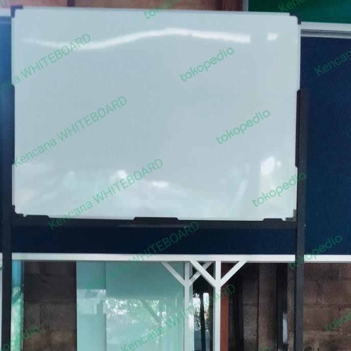 

Terlaris White Board / Papan Tulis Standing 90 120 Cm .Non Magnetik Ready Stok