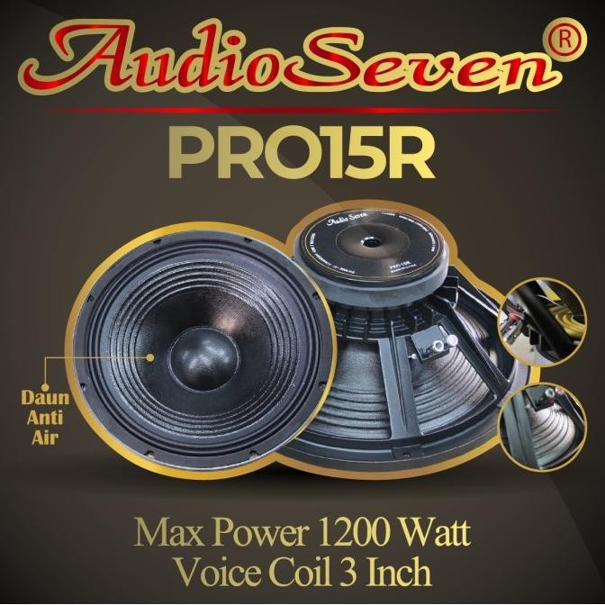 termurah woofer 15" driver speaker mid low 15 inch audio seven pro15r 1200w