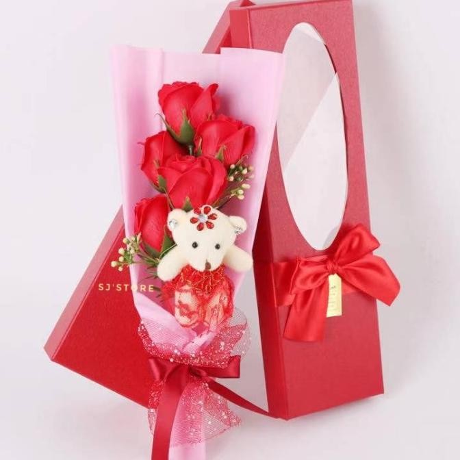 

Sale! Buket bunga sabun boneka kado ultah hadiah valentine wisuda pacar unik