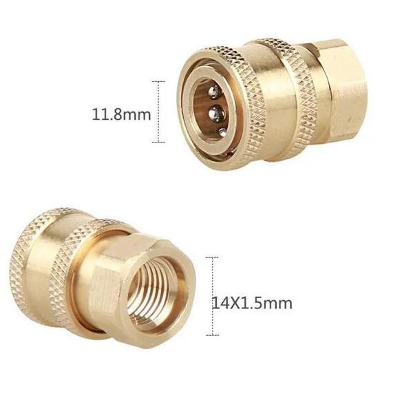 

ADAPTER CONNECTOR TEKANAN TINGGI M14 1.5 1 4 FEMALE QUICK CONNECT SIAP KIRIM