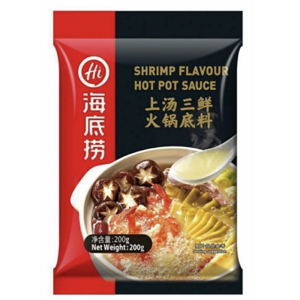 

HAIDILAO SHRIMP FLAVOUR HOT POT SAUCE 200 GR