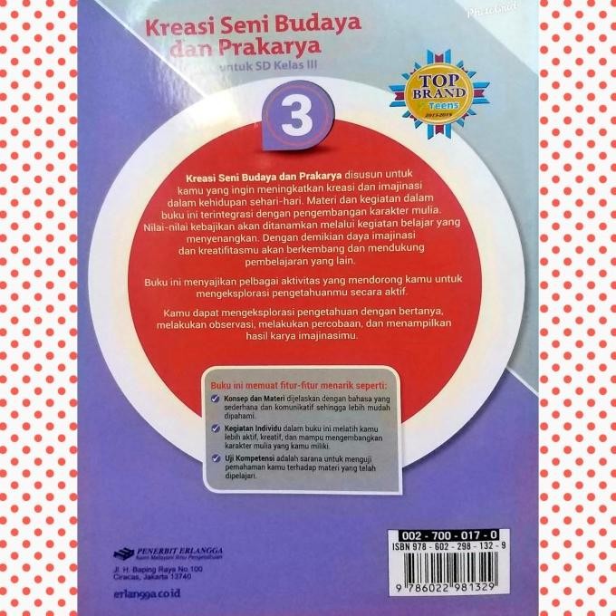 

BUKU KREASI SENI BUDAYA DAN PRAKARYA SD MI KELAS 3 KURIKULUM 2013