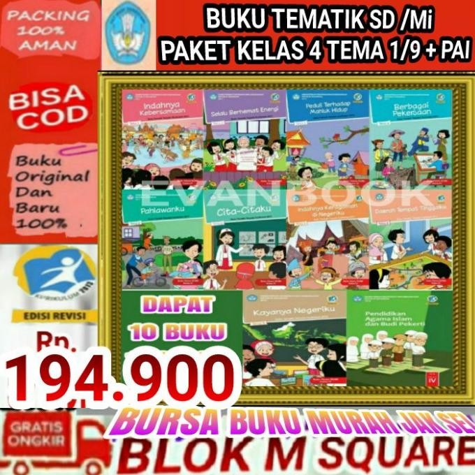 

PAKET BUKU TEMATIK KELAS 4 LENGKAP 1 TAHUN TEMA 1-9 DAN PAI (10 BK)