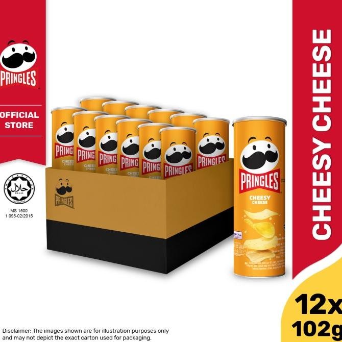 

TERBARU [CARTON DEALS] PRINGLES CHEESY CHEESE 102GR KERIPIK (12 PCS) !!!!!