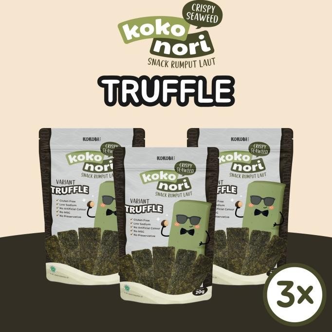 

READY STOCK 3PCS KOKO NORI CRISPY SEAWEED - TRUFFLE (SNACK RUMPUT LAUT BY KOKOBI) !!!!!