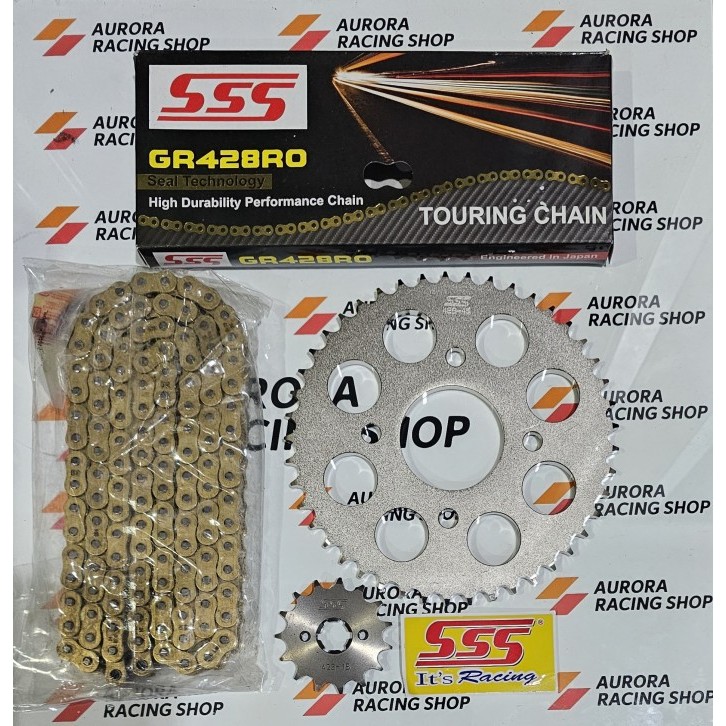Gear Set Sss Cbr 150 R Cb 150 R Sonic 150 R & Rantai Sss 428 Ro Oring