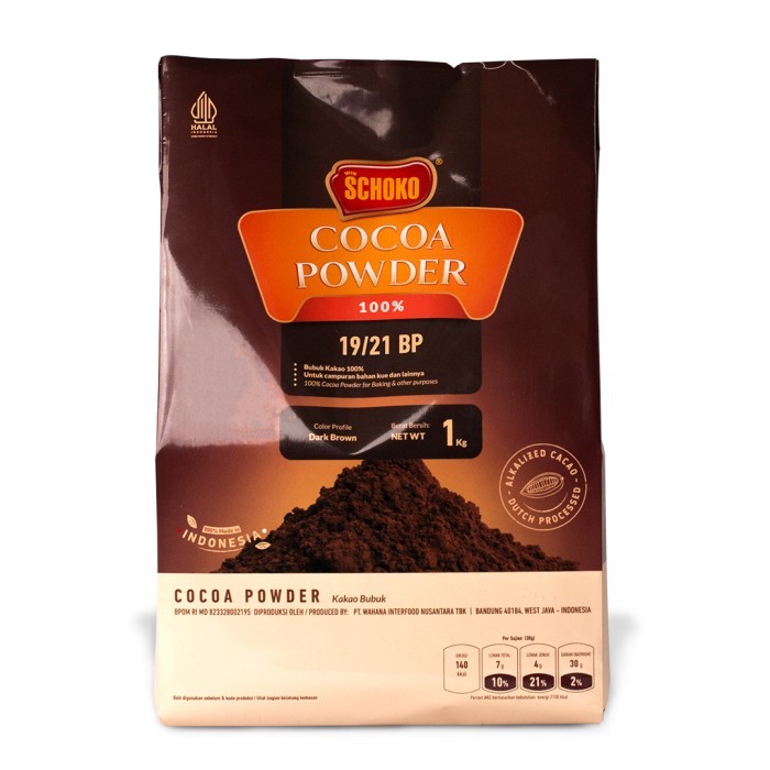 

SCHOKO BP Cocoa Powder - 1 Kg / Coklat Bubuk High Fat 19/21