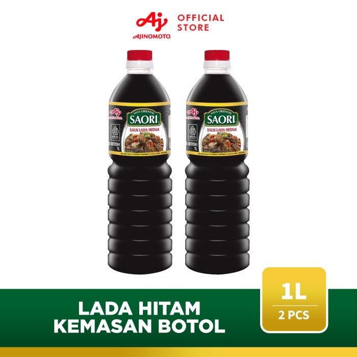

SAORI Saus Lada hitam Oriental Blackpepper Botol 1 Liter (2pcs)