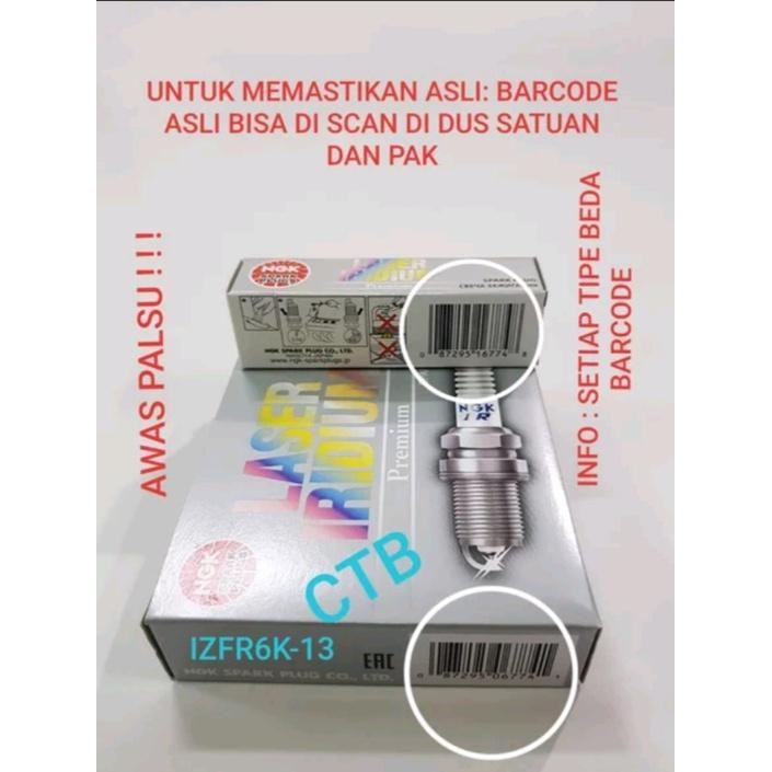 Busi Ngk Laser Iridium Premium Izfr6K 13  # Brio  # Mobilio # Brv # Hrv 1.5  # Freed # Jazz V.Te Gd8