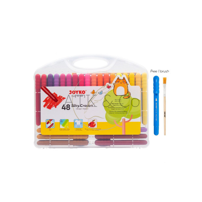 

Silky Crayon 48 Colors - Krayon Halus Joyko SLC-A-48 Warna