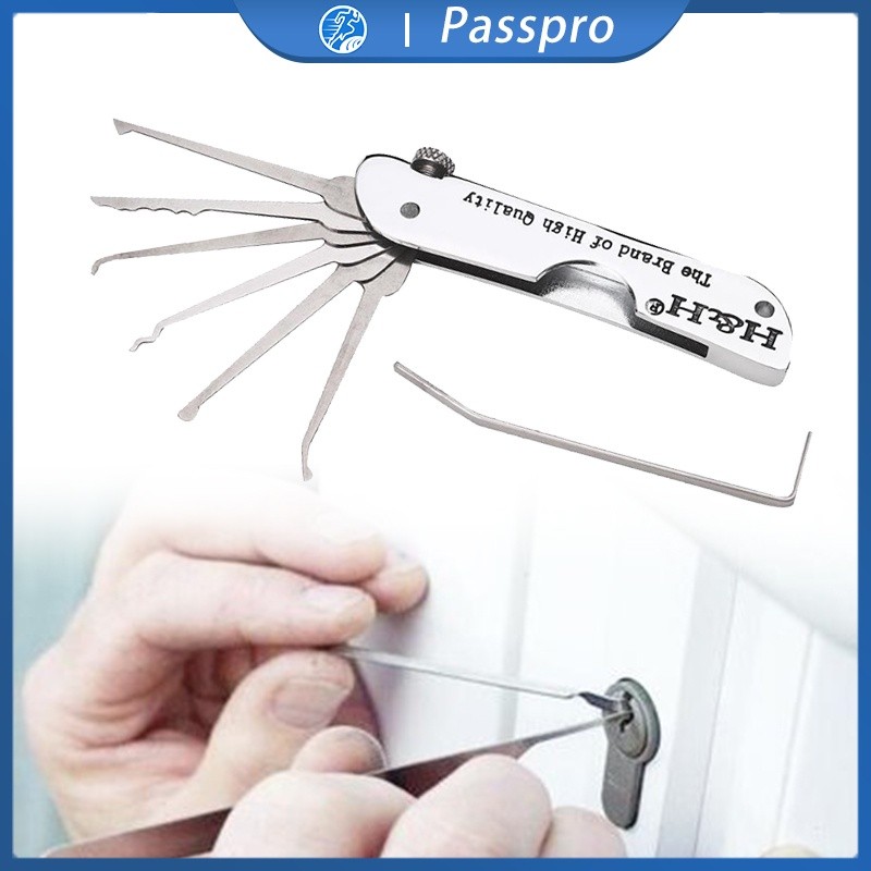 Alat Pembuka Kunci Gembok Pintu Locksmith Tools Door Lock Pick Quick Opener Tools Set