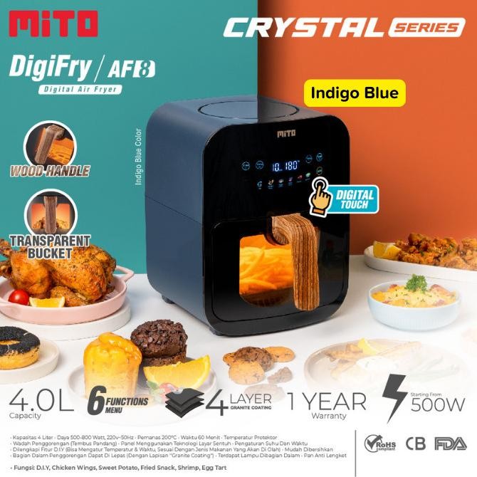 Air Fryer Mito AF8 Airfryer AF 8 Low Watt Frayer Friyer Fyer Mitochiba