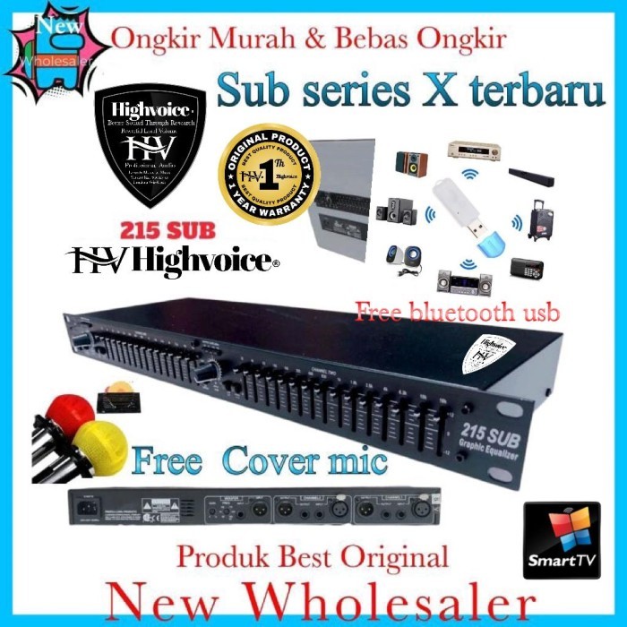 Equaliser Highvoice Sub 215 Graphic Efek Audio Vokal Musik Dan Bass