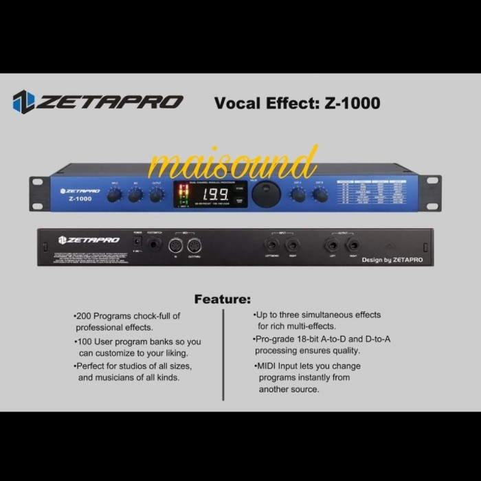 Effect Vocal Zetapro Z1000 Efek Vokal Zetapro Z 1000