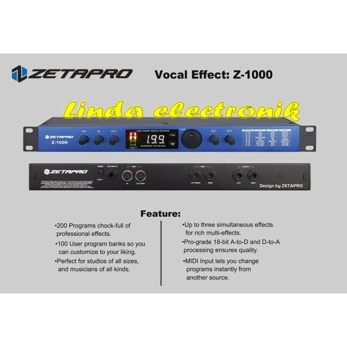 Effect Zetapro Z 1000 Original Efek Vocal Zeta Pro Z1000 Vokal Terbaik