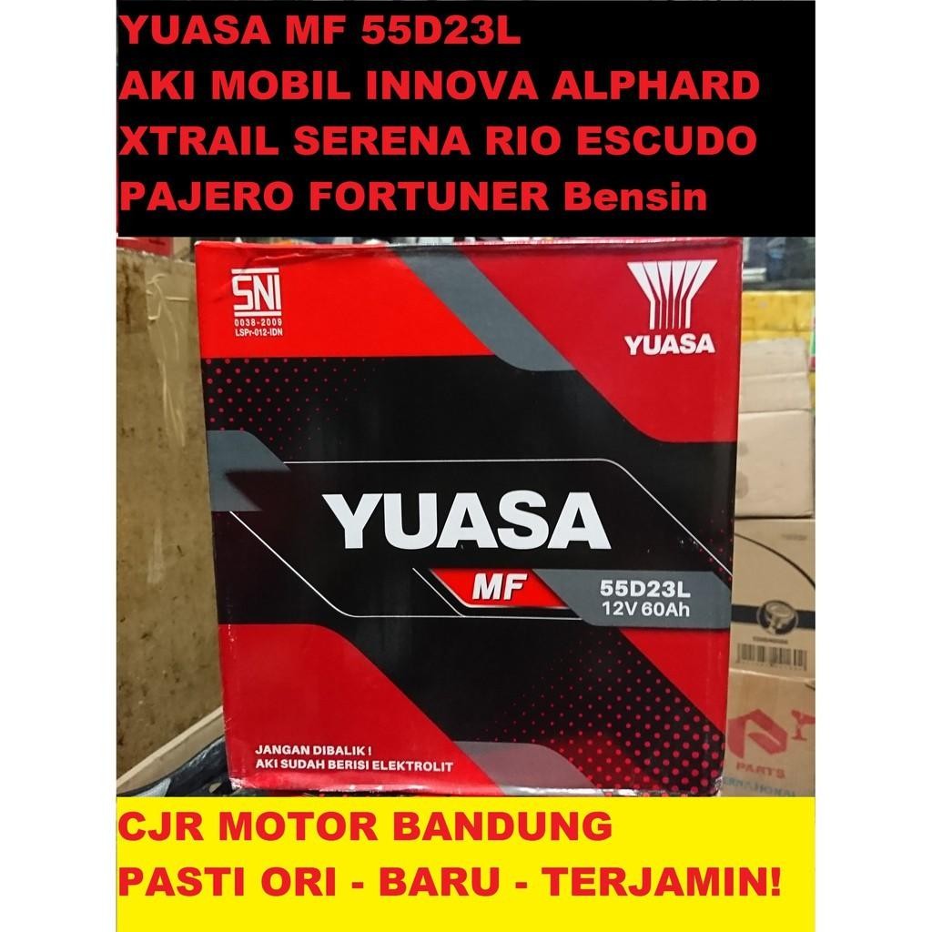 Aki Kering Yuasa Mf 55D23L Aki Mobil Innova Xtrail Serena Rio Escudo Foriuner Pajero Bensin
