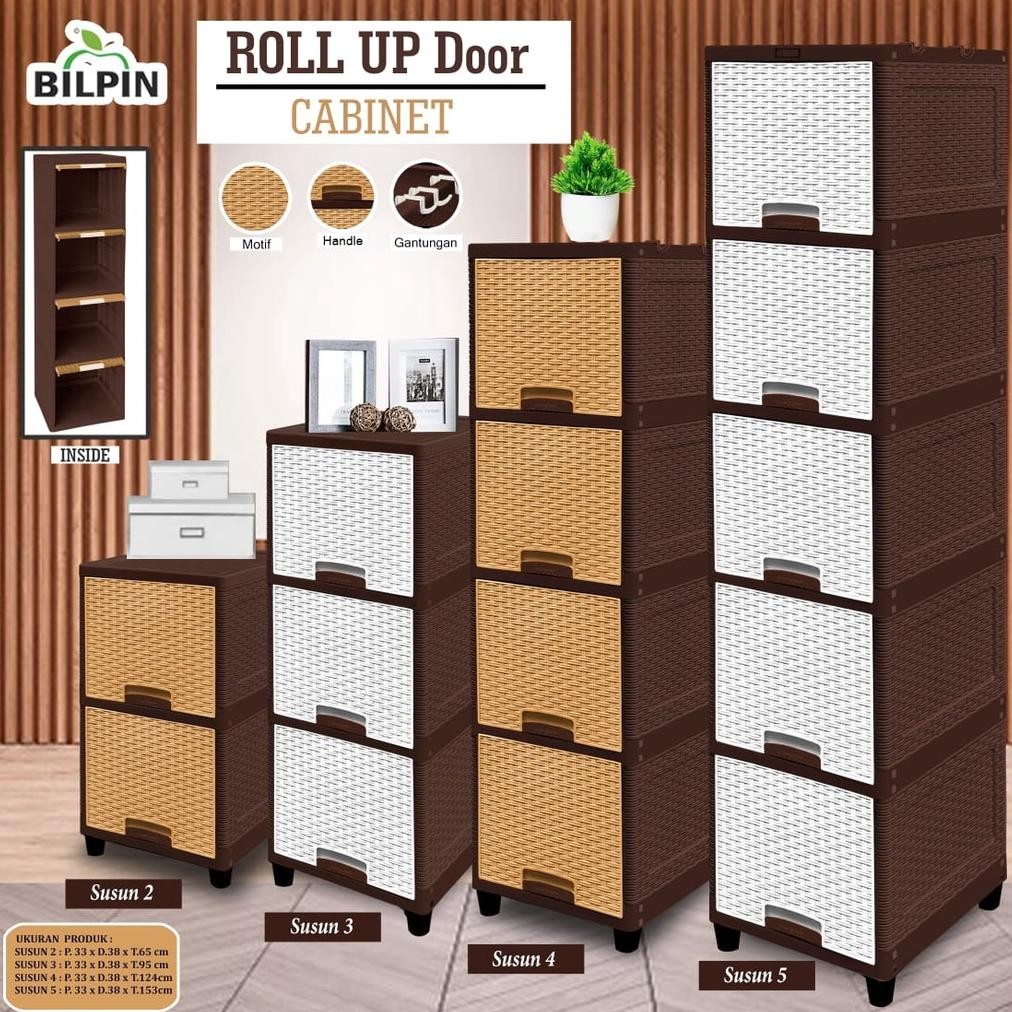 AKAKO - LEMARI PAKAIAN PLASTIK MINIMALIS/LEMARI ROTAN AKAKO SWING 4 SUSUN