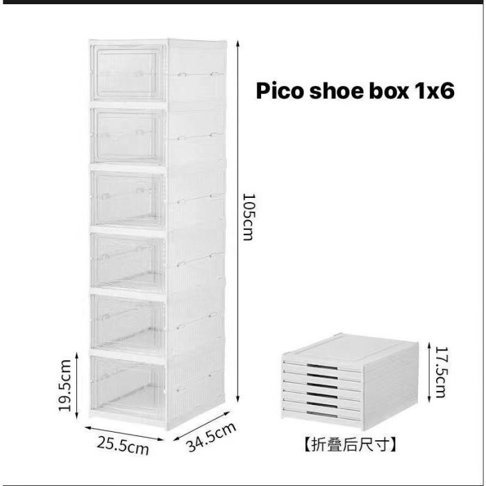 Rak Sepatu Plastik Rak Sepatu Susun Kotak Rak Sepatu Susun Tertutup