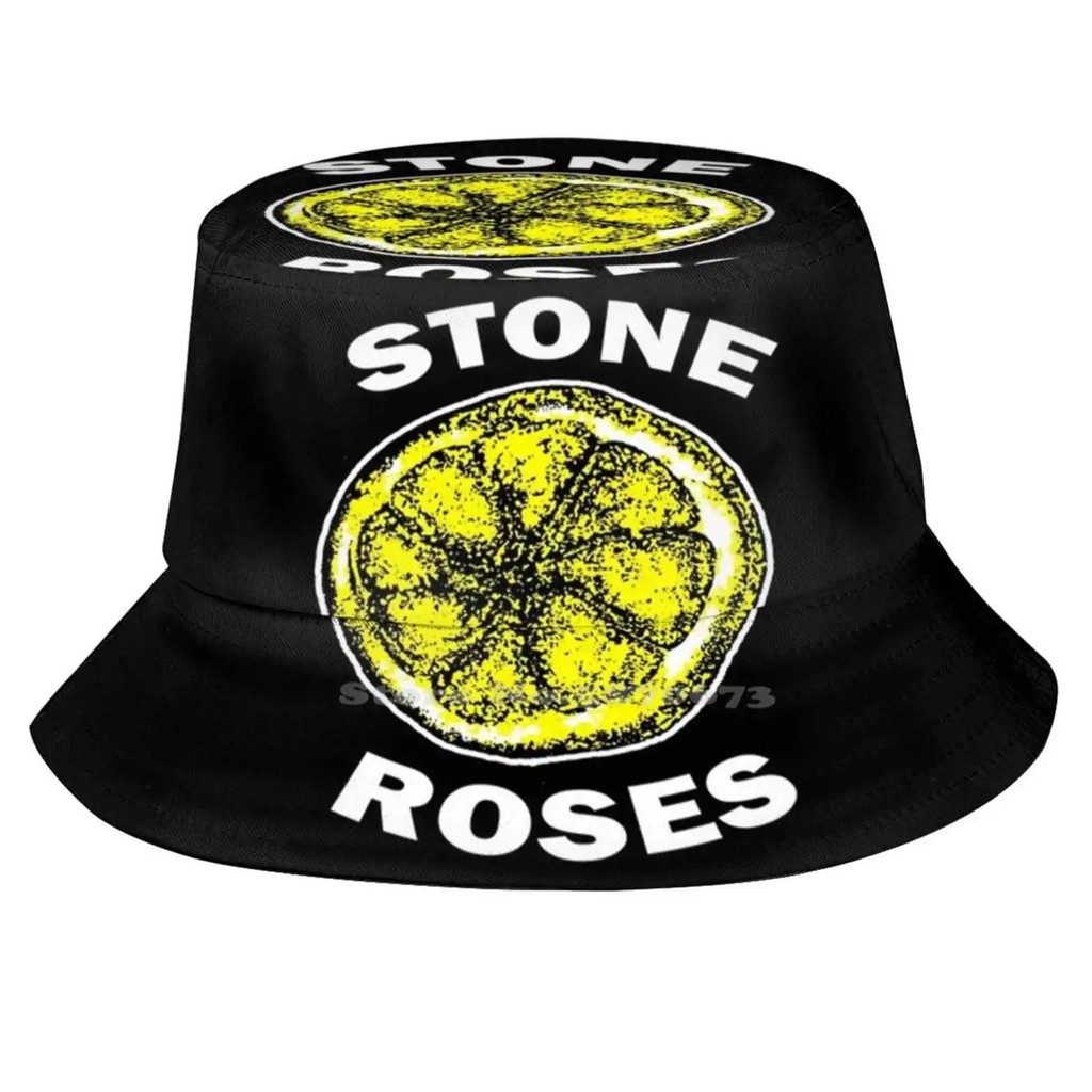 READY STOCK BALI Stone Lemon Roses Sun Hat Topi Fisherman Cap Bucket Hats Stone Lemon Roses Buldes T