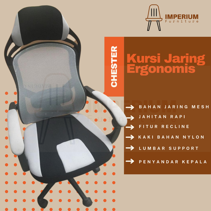 Kursi Gaming / Kursi Gaming Jaring / Kursi Gaming Ergonomis