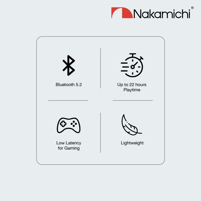 Nakamichi Tw015 True Wireless Earphone Bluetooth Gaming Tws Hd Purple