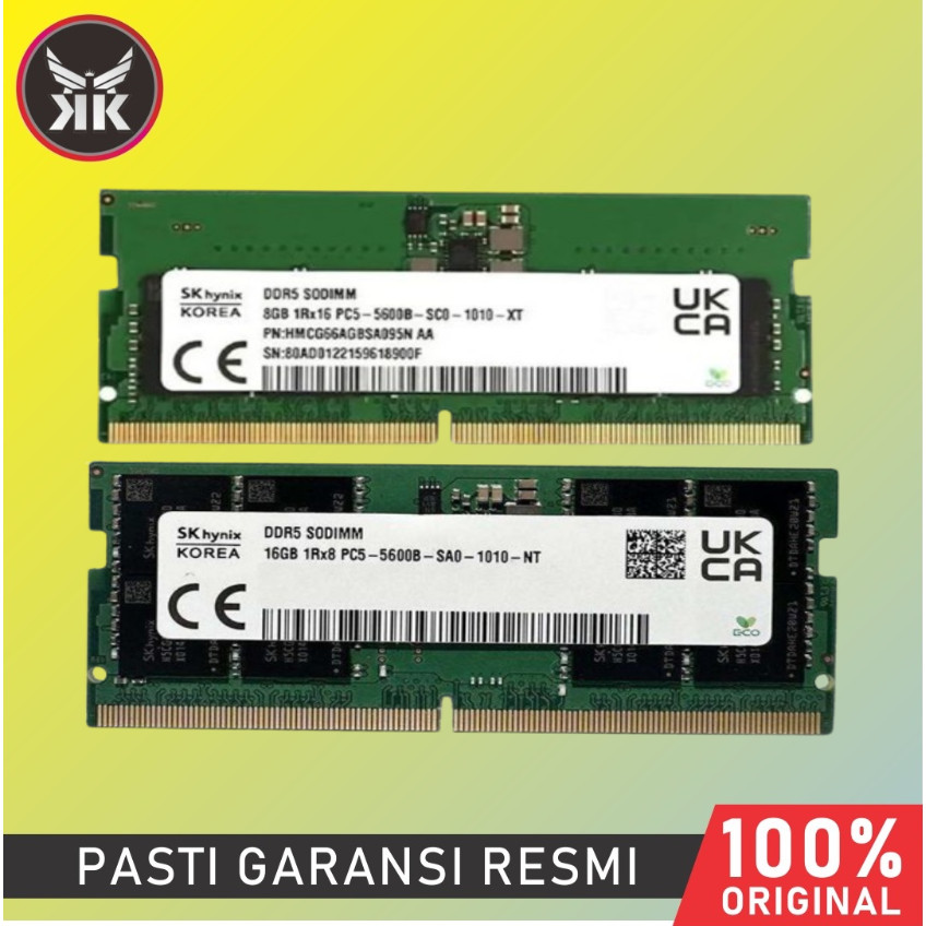 MEMORY RAM LAPTOP SODIMM SK HYNIX DDR5 5600MHz 8GB / 16GB - LIFETIME WARRANTY
