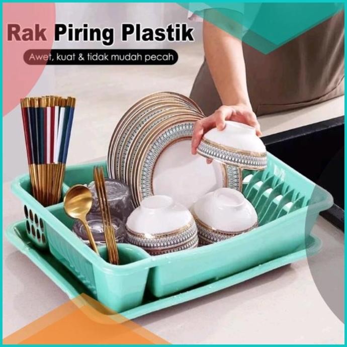 Rak Piring Nampan Plastik Dapur / Dish Rack Kitchen Tempat Piring Mang