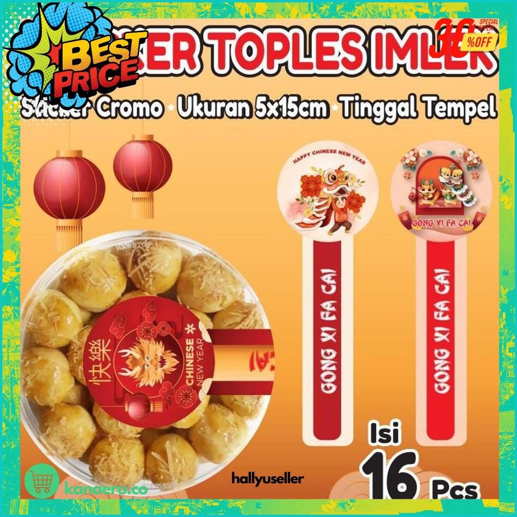 

Isi 16Pcs Stiker Toples Imlek / Sticker Imlek / Sticker Bulat / Stiker Kemasan Parcel / Sticker Ham Pers Tahun Baru Imlek Kilat