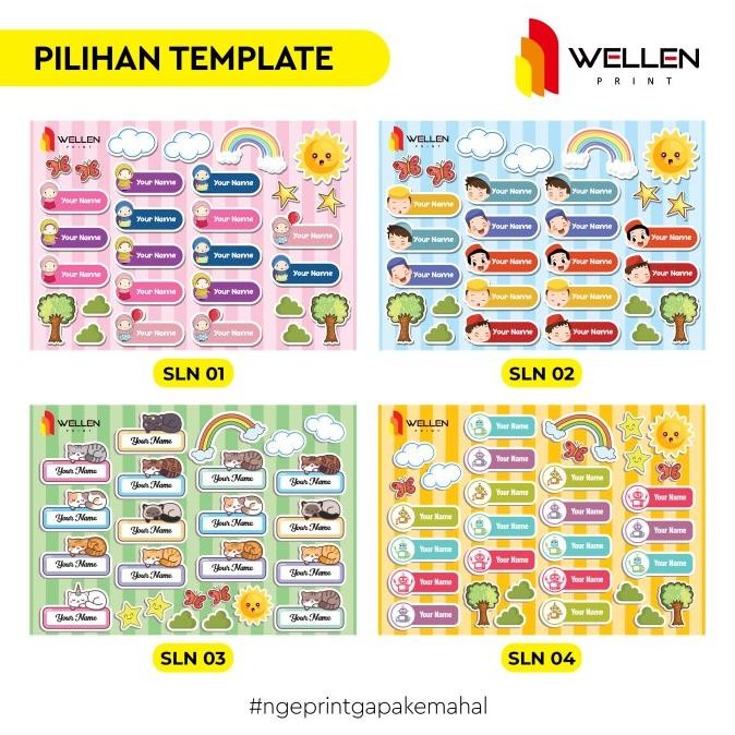 

Sticker Stiker Label Nama Anak Nama Kter