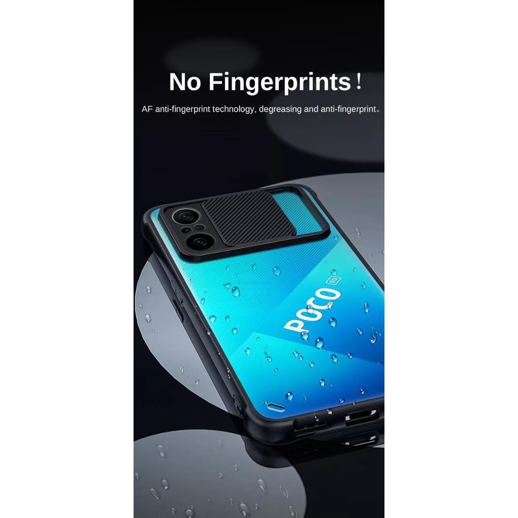 Case Poco F3 Hard Case Fusion Slide Protec Camera Casing Premium