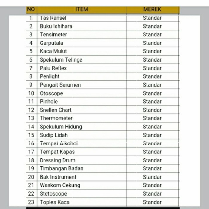 Uks Kit Uks Set Terlaris