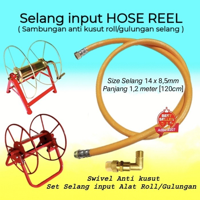 Swivel Nepel Anti Kusut Sambungan Alat Rol Gulungan Gulung Selang Air Asli