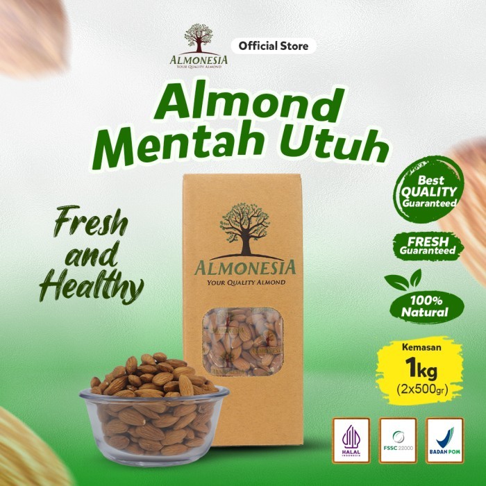 

Almonesia Natural Whole Almond - 2 x 500gr BOOM SALE