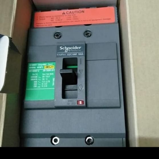 mcb breker schneider EZC 50A 60A 75A 80A 100A 3PH Original
