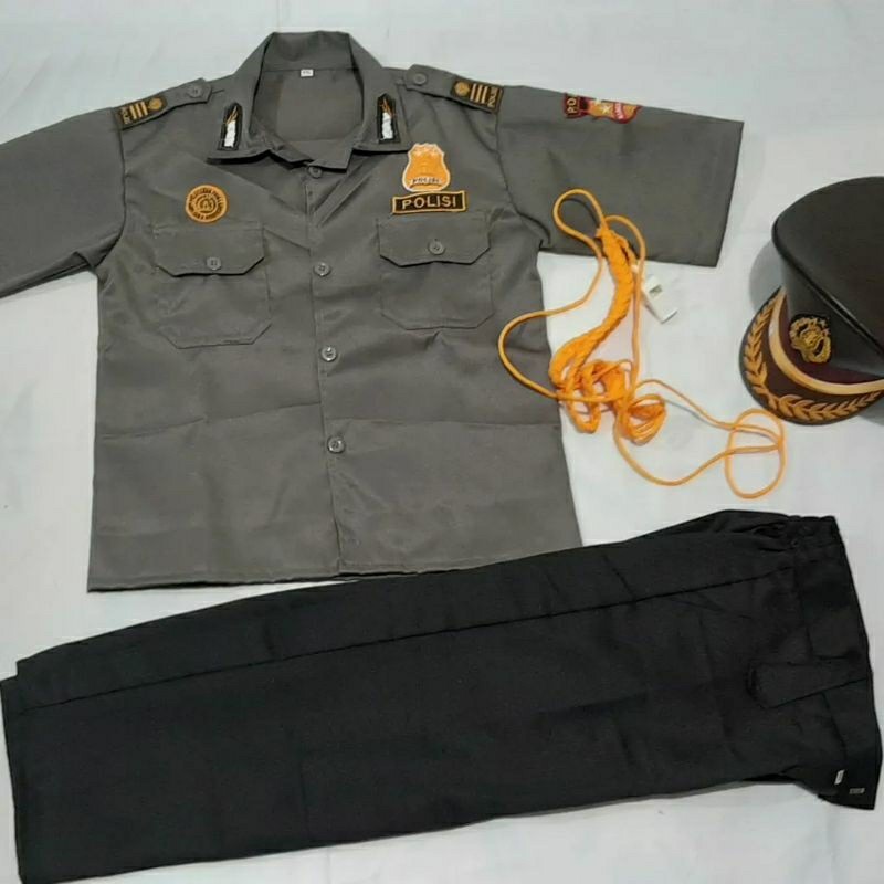 Discount Seragam Polisi Anak Tk/Paud Lengkap+Atribut Glosir