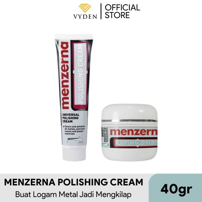 =====] MENZERNA Polishing Cream Metal Polish 40 gram Repack Poles Logam Krom