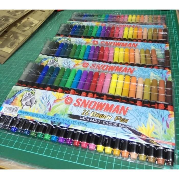 

TERBARU Brush pen / Brushpen 24 warna Colour Snowman BM-24