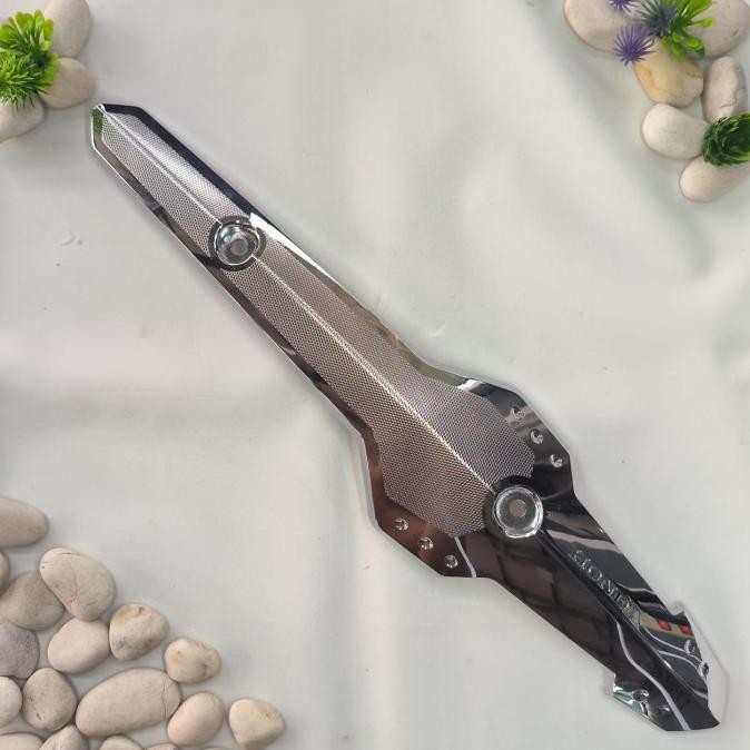 Diskon GARNISH KNALPOT HONDA VARIO 125 OLD KZR 2013-2014 CHROME ASLI lesmo99 Ayo Beli