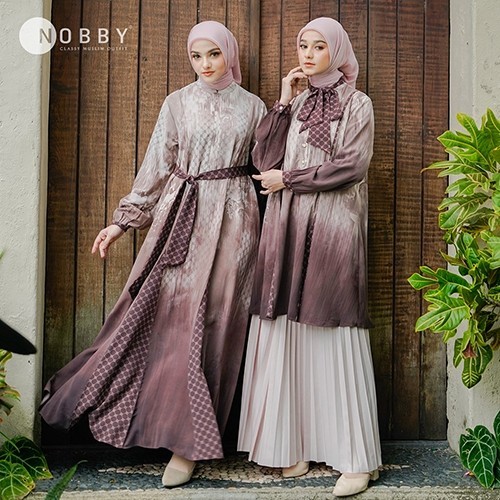 PROMO RAMADHAN Nobby Atasan Tunik Muslim Wanita Terbaru Warna Pastel Wudhu Friendly Bahan Polly