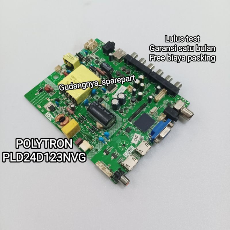MAINBOARD POLYTRON PLD24D123NVG PLD 24D123 PLD24D123 MB MOBO MODUL MESIN TV LED POLYTRON