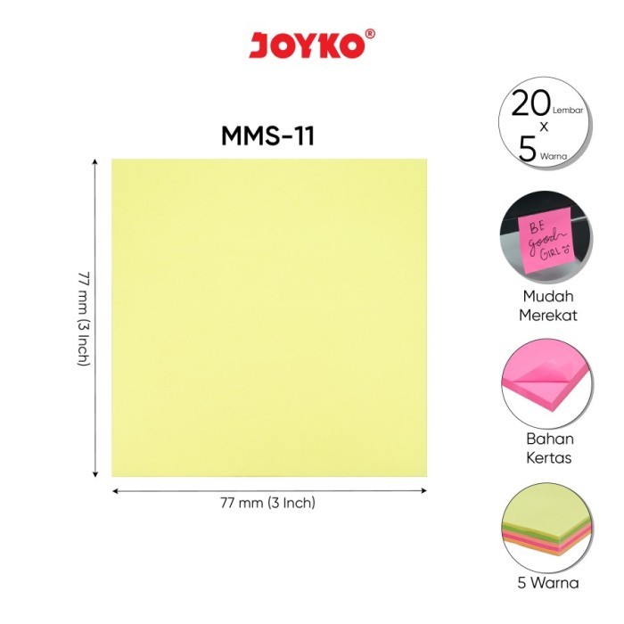 

Memo Stick Sticky Note Kertas Memo Tempel Joyko Mms-11