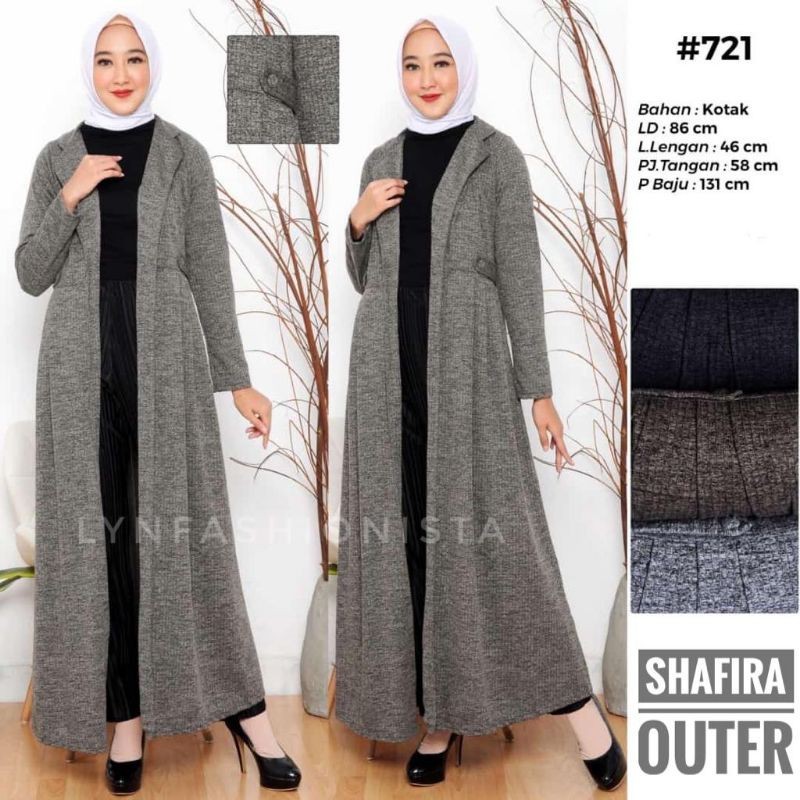 2.2 LYNFASHIONISTA - SHAFIRA LONG KARDIGAN RAJUT OUTER WANITA FASHION MUSLIM CARDIGAN PANJANG