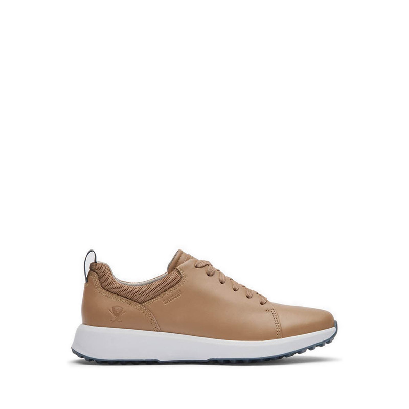 Rockport Ts Golf Lace To Toe Mocha Taupe Leather Waterproof
