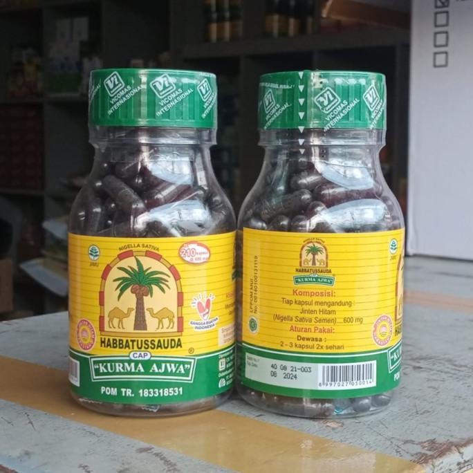 

Baru Habbatussauda Cap Kurma Ajwa 210 Kapsul 120 Kapsul Vicomas